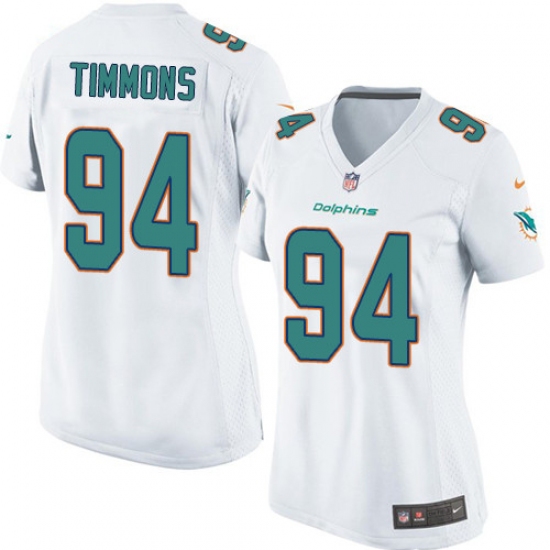 Women's Nike Miami Dolphins 94 Lawrence Timmons Game White NFL Jersey
