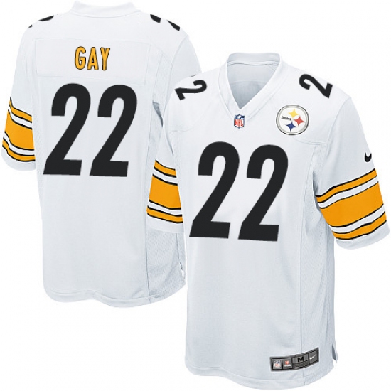 Men's Nike Pittsburgh Steelers 22 William Gay Game White NFL Jersey