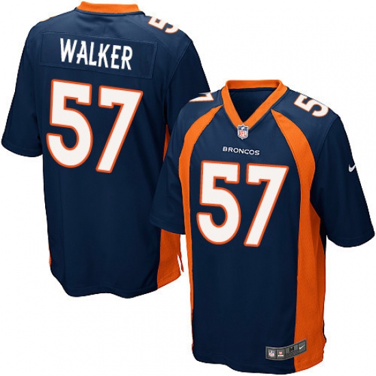 Men's Nike Denver Broncos 57 Demarcus Walker Game Navy Blue Alternate NFL Jersey
