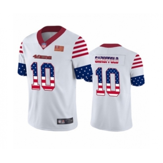 Men's San Francisco 49ers 10 Jimmy Garoppolo White Independence Day Limited Football Jersey