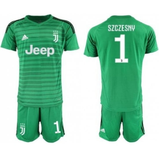 Juventus 1 Szczesny Green Goalkeeper Soccer Club Jersey