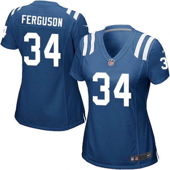 Women's Nike Indianapolis Colts 34 Josh Ferguson Game Royal Blue Team Color NFL Jersey