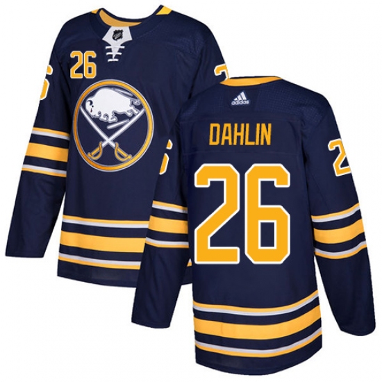 Youth Adidas Buffalo Sabres 26 Rasmus Dahlin Authentic Navy Blue Home NHL Jersey