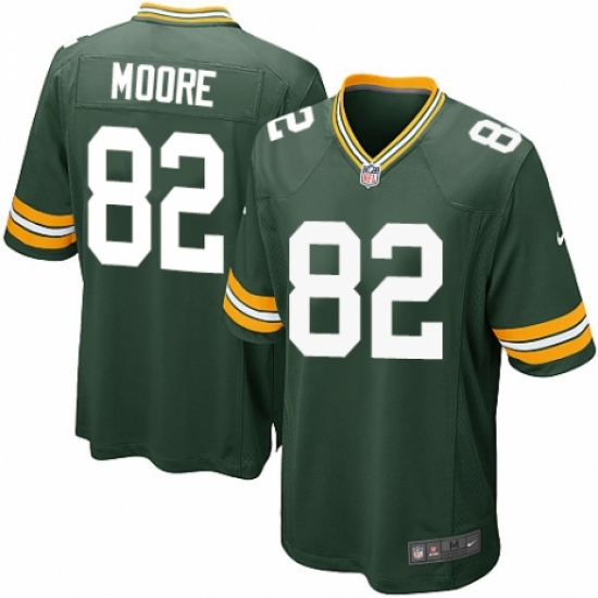 Men's Nike Green Bay Packers 82 J'Mon Moore Game Green Team Color NFL Jersey