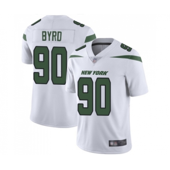 Men's New York Jets 90 Dennis Byrd White Vapor Untouchable Limited Player Football Jersey