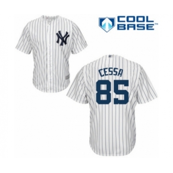 Youth New York Yankees 85 Luis Cessa Authentic White Home Baseball Player Jersey