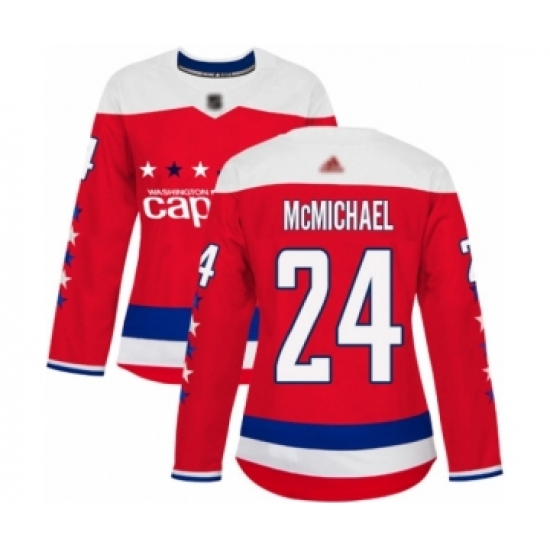 Women's Washington Capitals 24 Connor McMichael Authentic Red Alternate Hockey Jersey