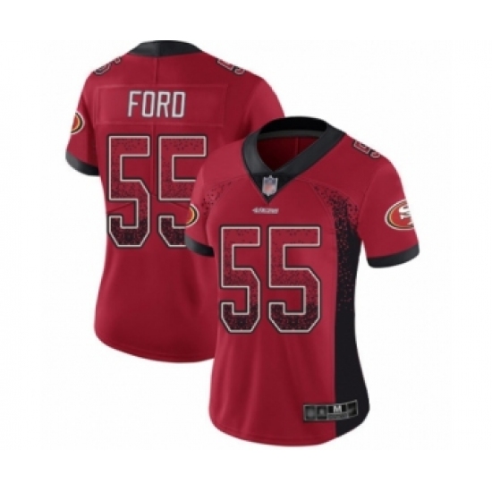 Women's San Francisco 49ers 55 Dee Ford Red Team Color Vapor Untouchable Limited Player Football Jersey