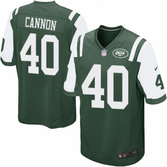 Men's Nike New York Jets 40 Trenton Cannon Game Green Team Color NFL Jersey