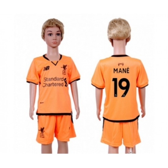 Liverpool 19 Mane Sec Away Kid Soccer Club Jersey