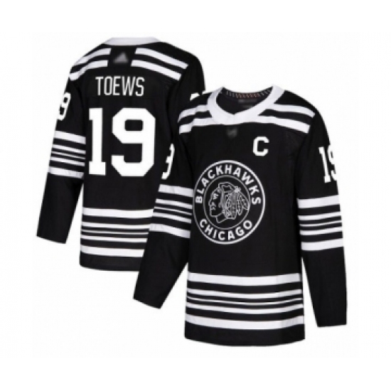 Youth Chicago Blackhawks 19 Jonathan Toews Authentic Black Alternate Hockey Jersey