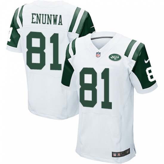 Men's Nike New York Jets 81 Quincy Enunwa Elite White NFL Jersey