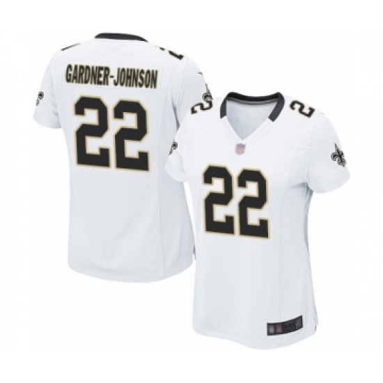 Women's New Orleans Saints 22 Chauncey Gardner-Johnson Game White Football Jersey