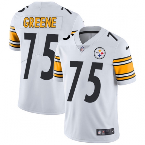 Men's Nike Pittsburgh Steelers 75 Joe Greene White Vapor Untouchable Limited Player NFL Jersey