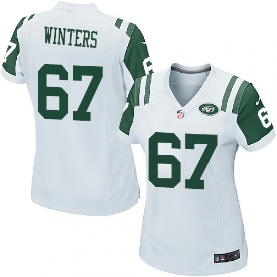 Women's Nike New York Jets 67 Brian Winters Game White NFL Jersey