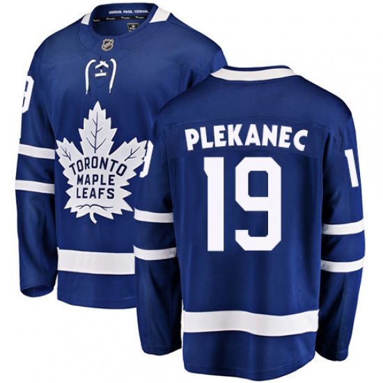 Youth Toronto Maple Leafs 19 Tomas Plekanec Authentic Royal Blue Home Fanatics Branded Breakaway NHL Jersey