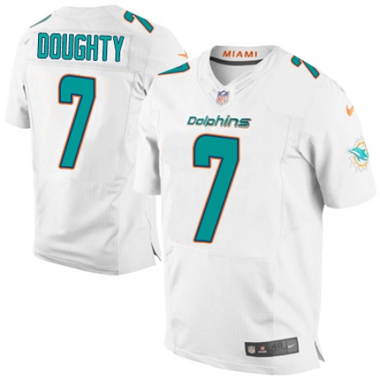 Men's Nike Miami Dolphins 7 Brandon Doughty Elite White NFL Jersey