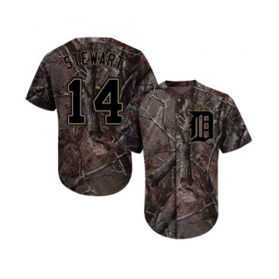 Youth Detroit Tigers 14 Christin Stewart Authentic Camo Realtree Collection Flex Base Baseball Jersey