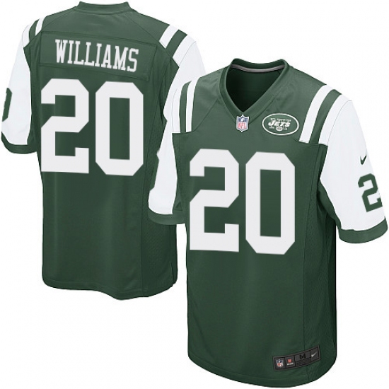 Men's Nike New York Jets 20 Marcus Williams Game Green Team Color NFL Jersey