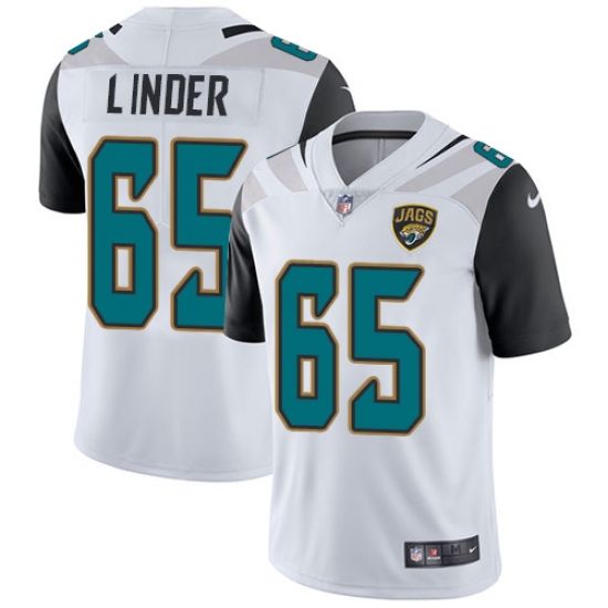 Youth Nike Jacksonville Jaguars 65 Brandon Linder White Vapor Untouchable Limited Player NFL Jersey