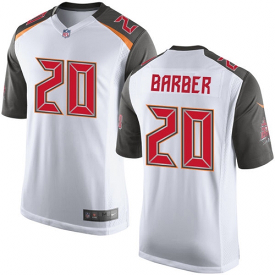 Men's Nike Tampa Bay Buccaneers 20 Ronde Barber Game White NFL Jersey