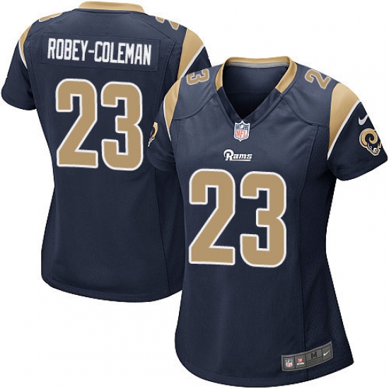 Women's Nike Los Angeles Rams 23 Nickell Robey-Coleman Game Navy Blue Team Color NFL Jersey