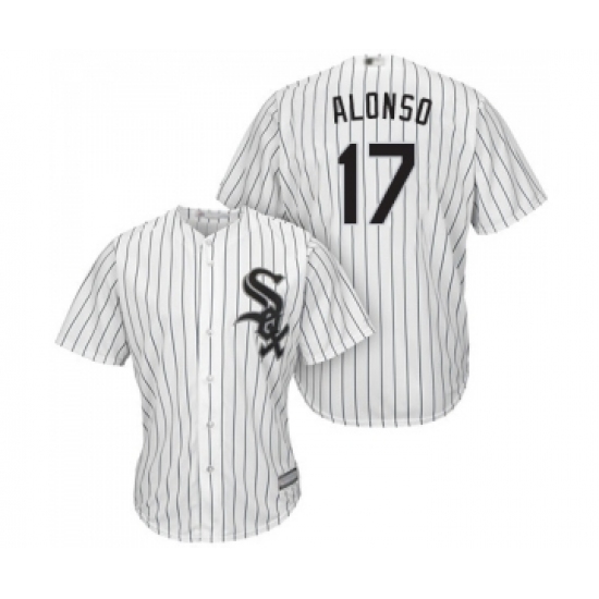 Youth Chicago White Sox 17 Yonder Alonso Replica White Home Cool Base Baseball Jersey