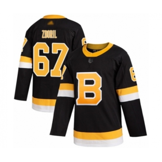 Men's Boston Bruins 67 Jakub Zboril Authentic Black Alternate Hockey Jersey