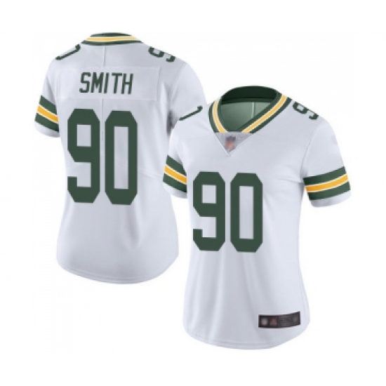 Women's Green Bay Packers 90 Za'Darius Smith White Vapor Untouchable Limited Player Football Jersey