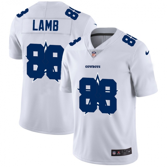 Men's Dallas Cowboys 88 CeeDee Lamb White Nike White Shadow Edition Limited Jersey
