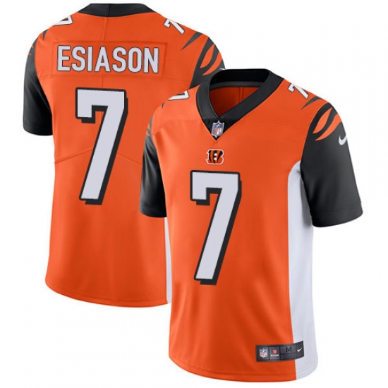 Men's Nike Cincinnati Bengals 7 Boomer Esiason Vapor Untouchable Limited Orange Alternate NFL Jersey
