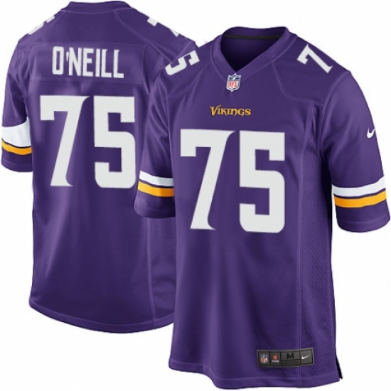 Men's Nike Minnesota Vikings 75 Brian O'Neill Game Purple Team Color NFL Jersey