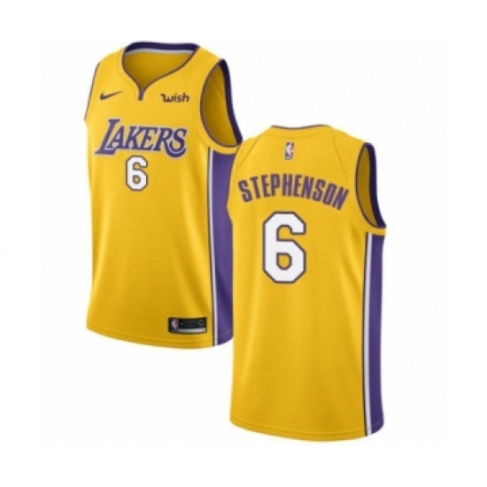 Youth Los Angeles Lakers 6 Lance Stephenson Swingman Gold Basketball Jersey - Icon Edition