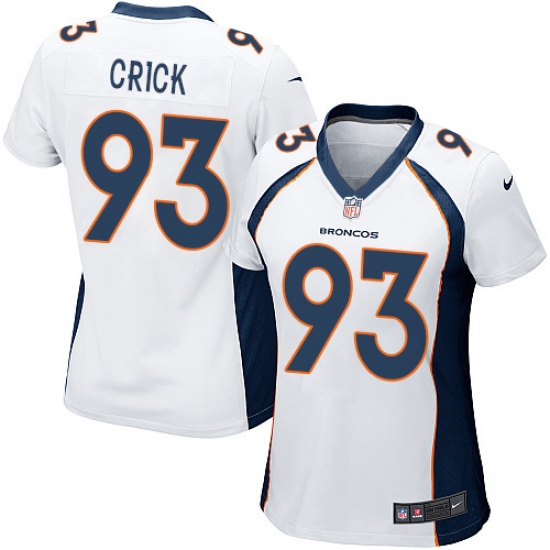 Women's Nike Denver Broncos 93 Jared Crick Game White NFL Jersey