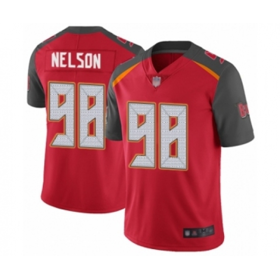 Youth Tampa Bay Buccaneers 98 Anthony Nelson Red Team Color Vapor Untouchable Limited Player Football Jersey