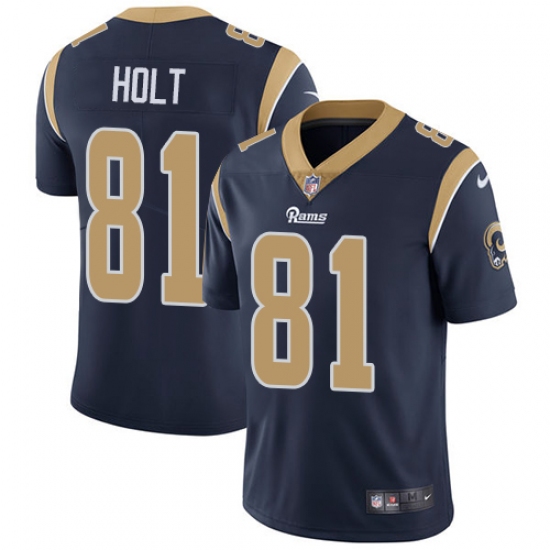 Youth Nike Los Angeles Rams 81 Torry Holt Navy Blue Team Color Vapor Untouchable Limited Player NFL Jersey