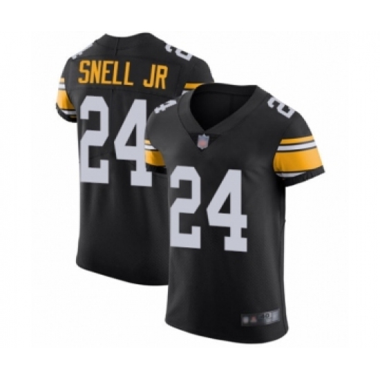 Men's Pittsburgh Steelers 24 Benny Snell Jr. Black Alternate Vapor Untouchable Elite Player Football Jersey