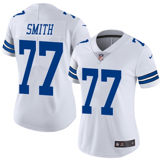Women's Nike Dallas Cowboys 77 Tyron Smith White Vapor Untouchable Limited Player NFL Jersey