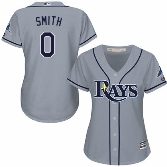 Women's Majestic Tampa Bay Rays 0 Mallex Smith Authentic Grey Road Cool Base MLB Jersey