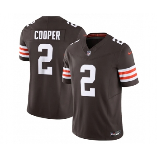 Men's Cleveland Browns 2 Amari Cooper Brown 2023 F.U.S.E. Vapor Untouchable Limited Stitched Jersey