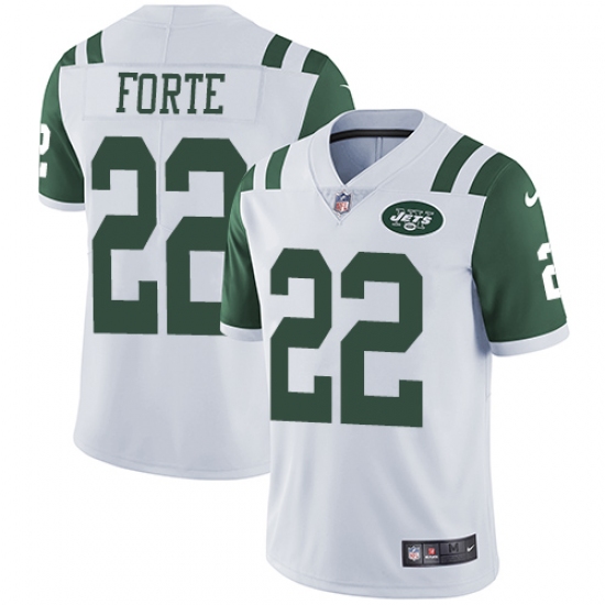 Youth Nike New York Jets 22 Matt Forte Elite White NFL Jersey
