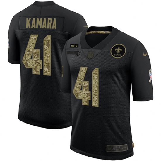 Men's New Orleans Saints 41 Alvin Kamara Camo 2020 Salute To Service Limited Jersey