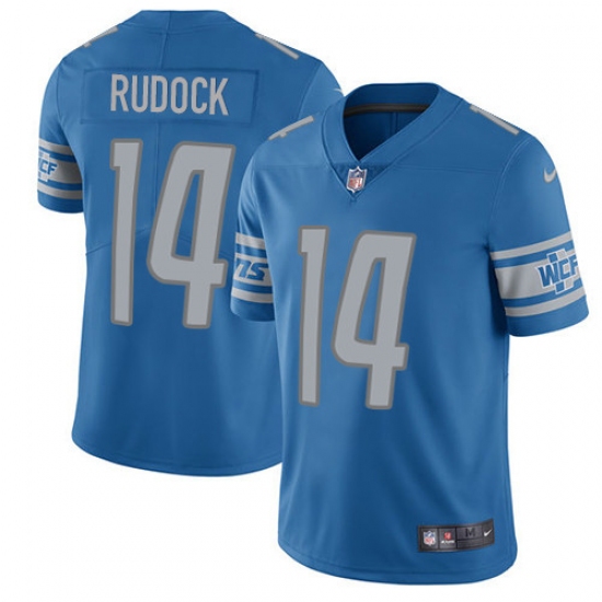 Youth Nike Detroit Lions 14 Jake Rudock Elite Light Blue Team Color NFL Jersey