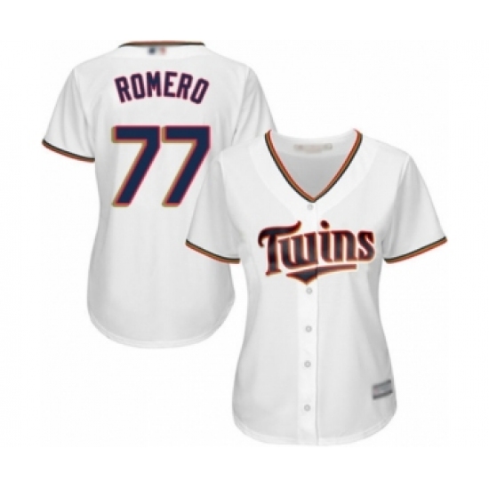 Women's Minnesota Twins 77 Fernando Romero Authentic White Home Cool Base Baseball Player Jersey