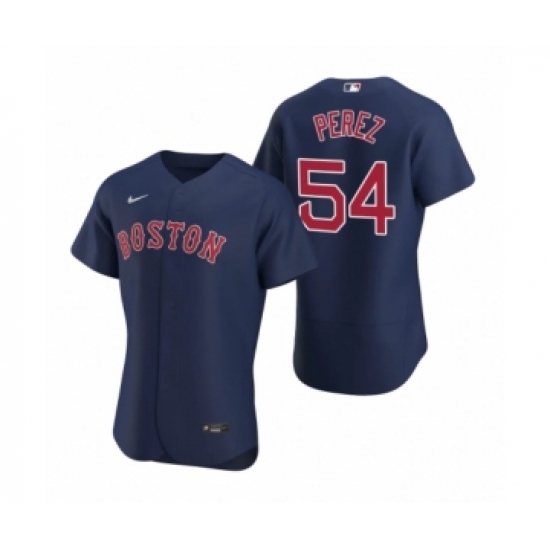 Men's Boston Red Sox 54 Martin Perez Nike Navy Authentic 2020 Alternate Jersey