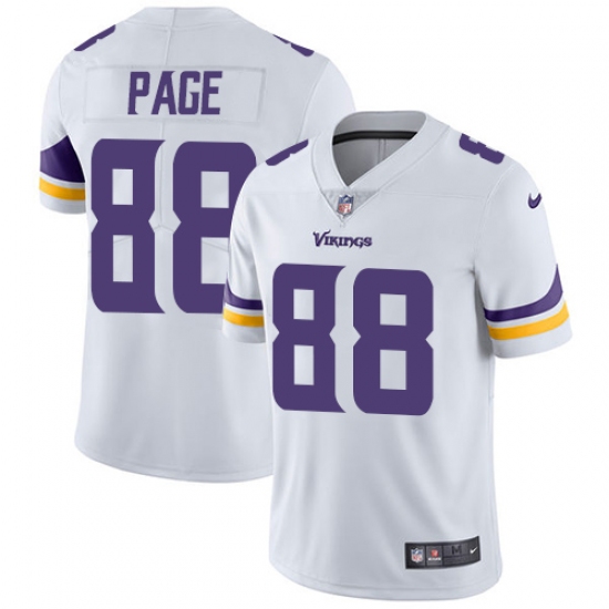 Men's Nike Minnesota Vikings 88 Alan Page White Vapor Untouchable Limited Player NFL Jersey
