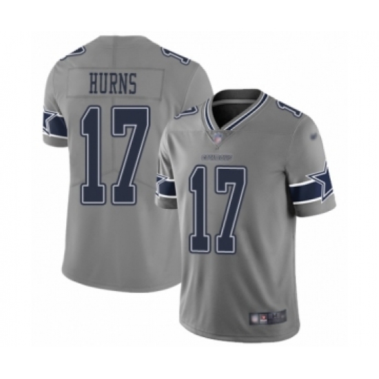 Youth Dallas Cowboys 17 Allen Hurns Limited Gray Inverted Legend Football Jersey