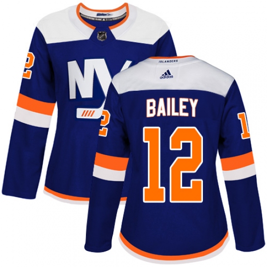 Women's Adidas New York Islanders 12 Josh Bailey Premier Blue Alternate NHL Jersey