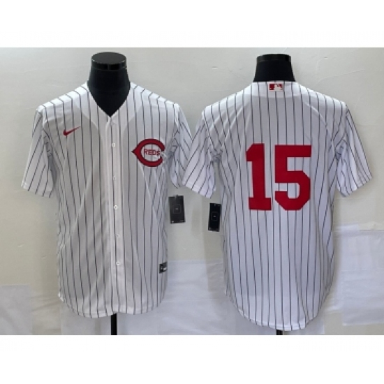 Men's Cincinnati Reds 15 Nick Senzel White Field of Dreams Stitched Baseball Jersey