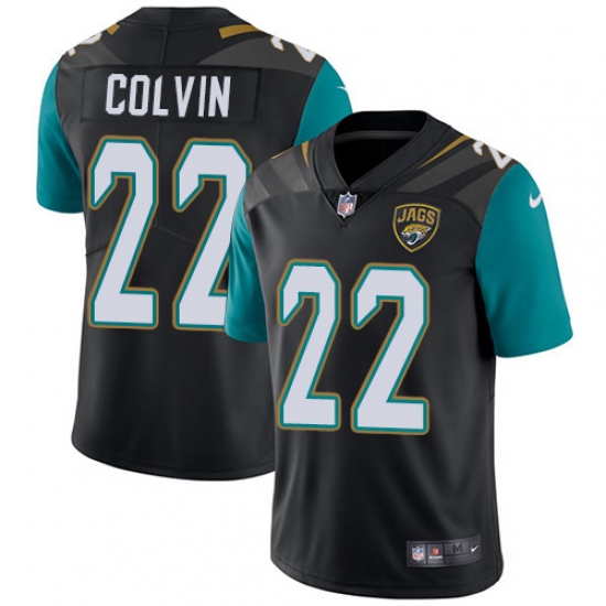 Men's Nike Jacksonville Jaguars 22 Aaron Colvin Black Alternate Vapor Untouchable Limited Player NFL Jersey